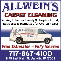 Carpet Cleaning in Hershey, Hummelstown, Palmyra, Annville & Lebanon, PA Areas.