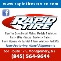 Get tires & tire repair at Rapid Tire in Montgomery, NY.