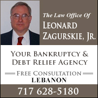 Bankruptcy Lawyers-Debt Relief Agency Lebanon, PA-Law Office of Leonard Zagurskie, Jr.