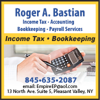 Roger Bastian Accounting & Tax Preparation Services are in Pleasant Valley, NY