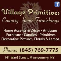 Village Primitives is a country home furnishing & decor store in Montgomery, NY.