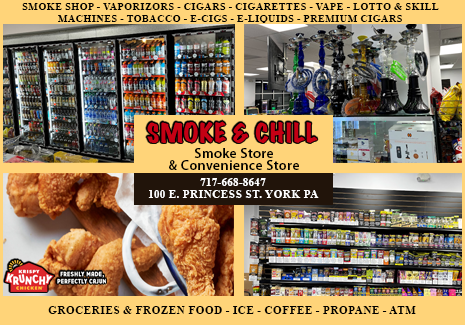 Smoke and Shill is a smoke, vape shop & convenience store in York PA.