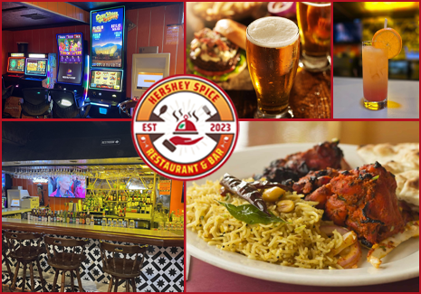 Hershey Spice Restaurant & Bar is an Indian Restaurant located in Hershey, PA.