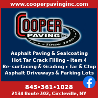 Cooper Paving is an Asphalt Paving & Sealcoating business in Circleville, NY.